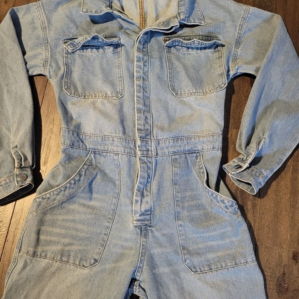Worthy Threads denim jumpsuit size LARGE - Picture 4 of 8